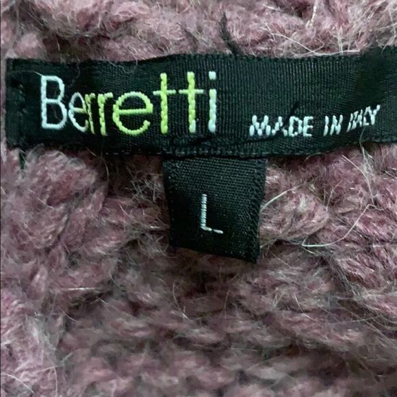 BERRETTI BEAUTIFUL PINK KNITTED SWEATER SIZE L - Picture 6 of 6